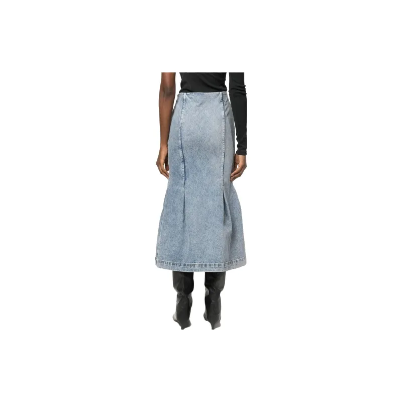KHAITE Levine Denim Skirt-3