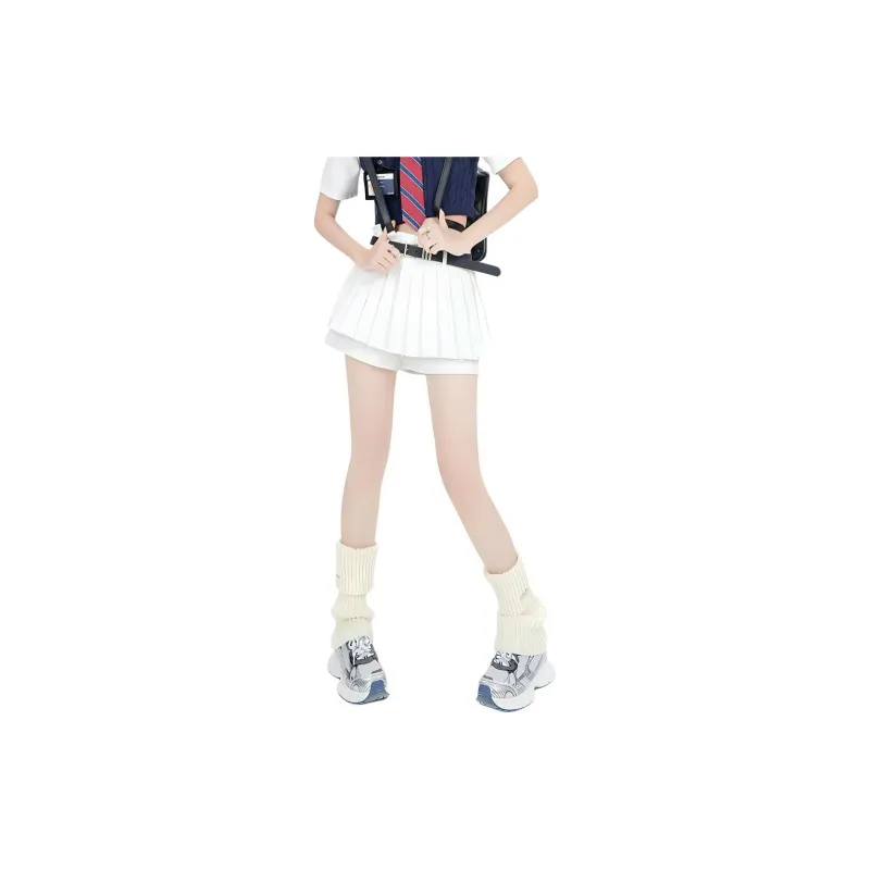 Kazakhstan Casual Short Skirts Women's White-1