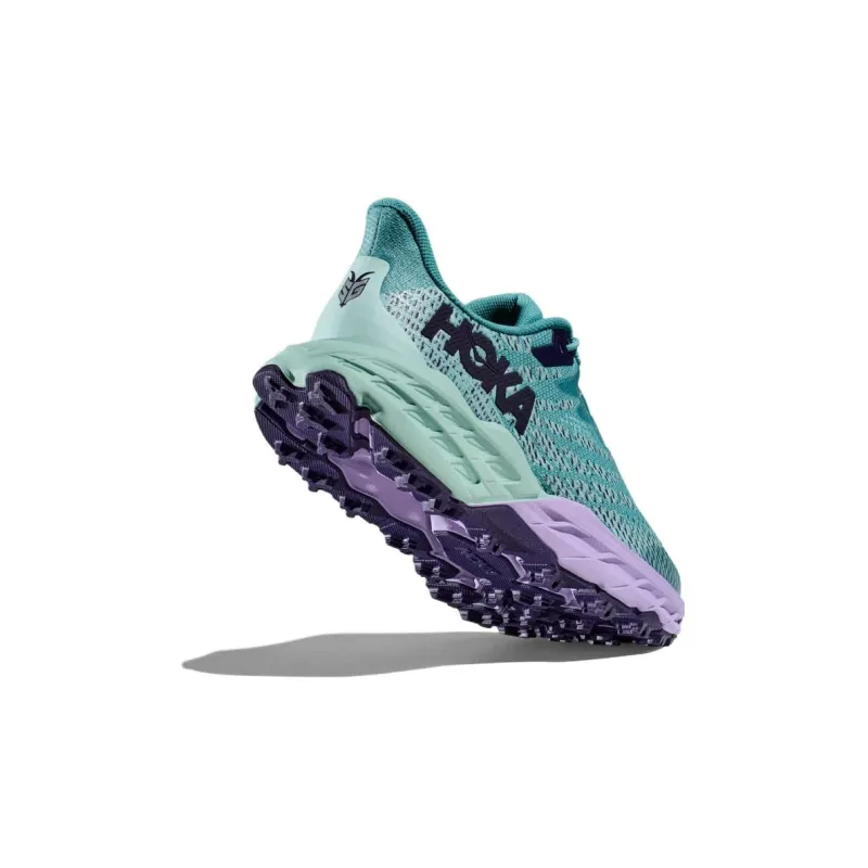 HOKA ONE ONE Speedgoat 5 Anti Slip Wear Resistant Low Top Kids' Running Shoes Lake Green Kids'-5