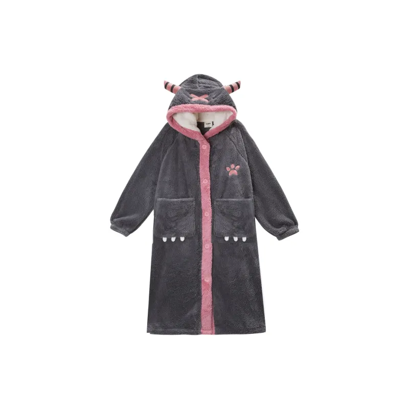 YSO Pajama Robe Women's Dark Gray-0