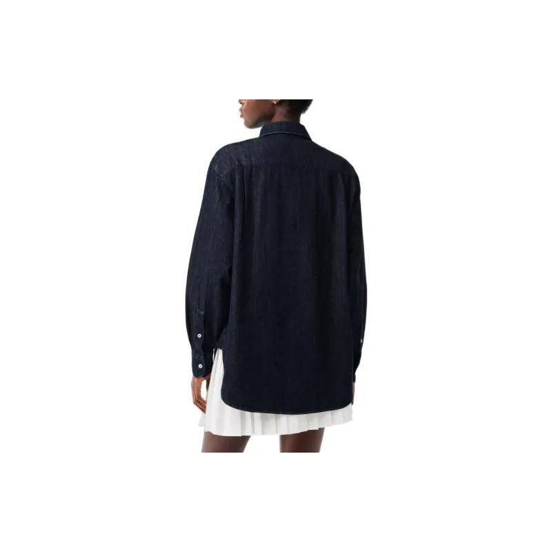 LACOSTE Logo-appliqué Denim Shirt-3