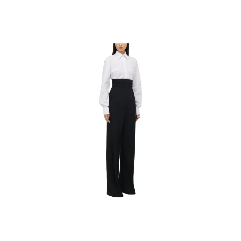 Alexander McQueen Wide Leg High Rise Pants-3