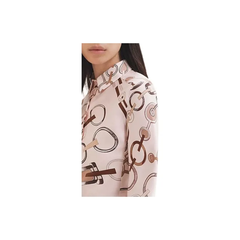 HERMES Shirts Women's Rose Pink-4
