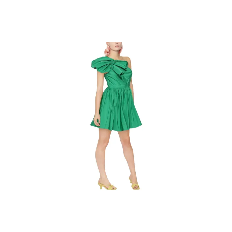 PINKO One Shoulder Taffeta Mini Dress-1