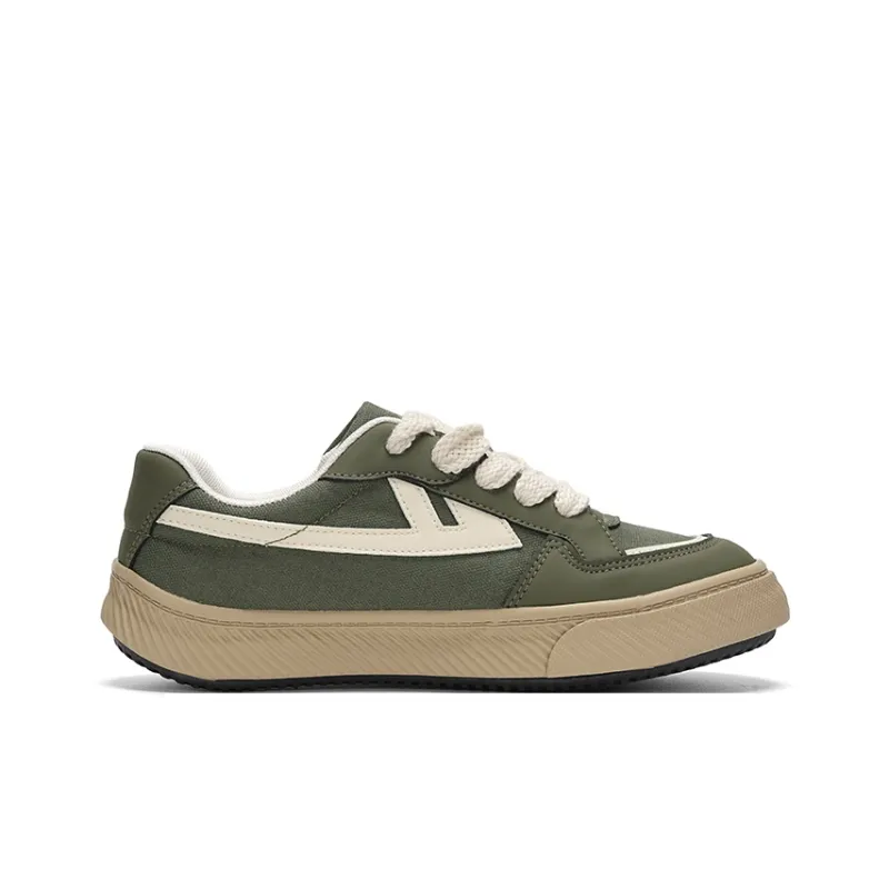 Warrior Sky Power Canvas Shoes Casual Shoes Unisex Army Green/Beige-1