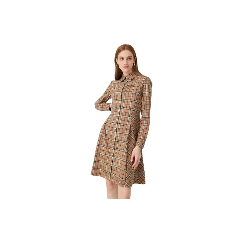 Hush Puppies Long Sleeved Dresses Women's Khaki-1