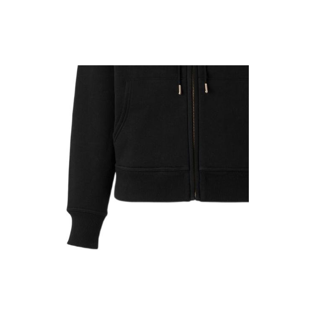 Burberry Women's Letter Graphic Cotton Blend Zip Hoodie Burberry Women's Letter Graphic Cotton Blend Zip Hoodie