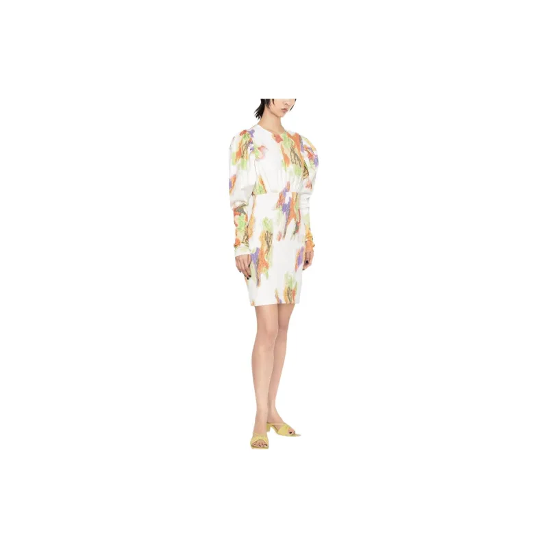 Rotate Long-Sleeved Dresses Women's White-3