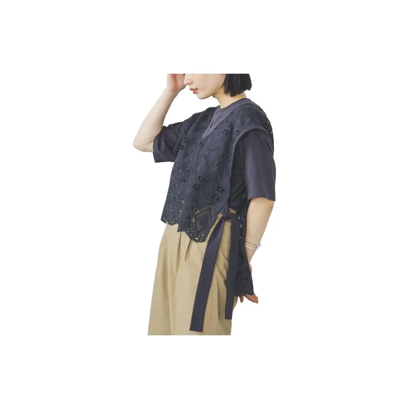 Beams Crop Tops Women's Black-3