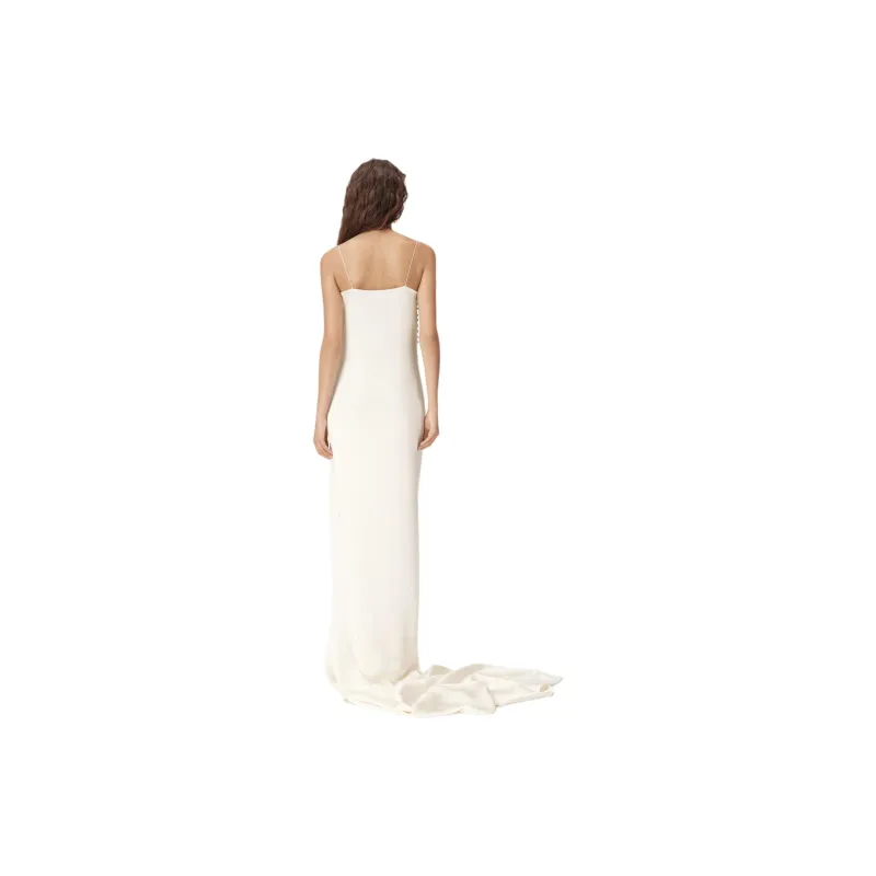 Jacquemus SS24 Le Mariage Collection Maxi Dress With Straps Slip Dresses Women's Off White/Ecru-2