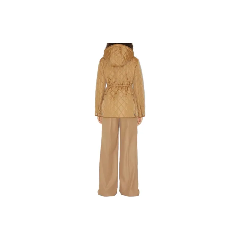 Burberry Diamond Quilted Drawstring Waist Hooded Jacket-2