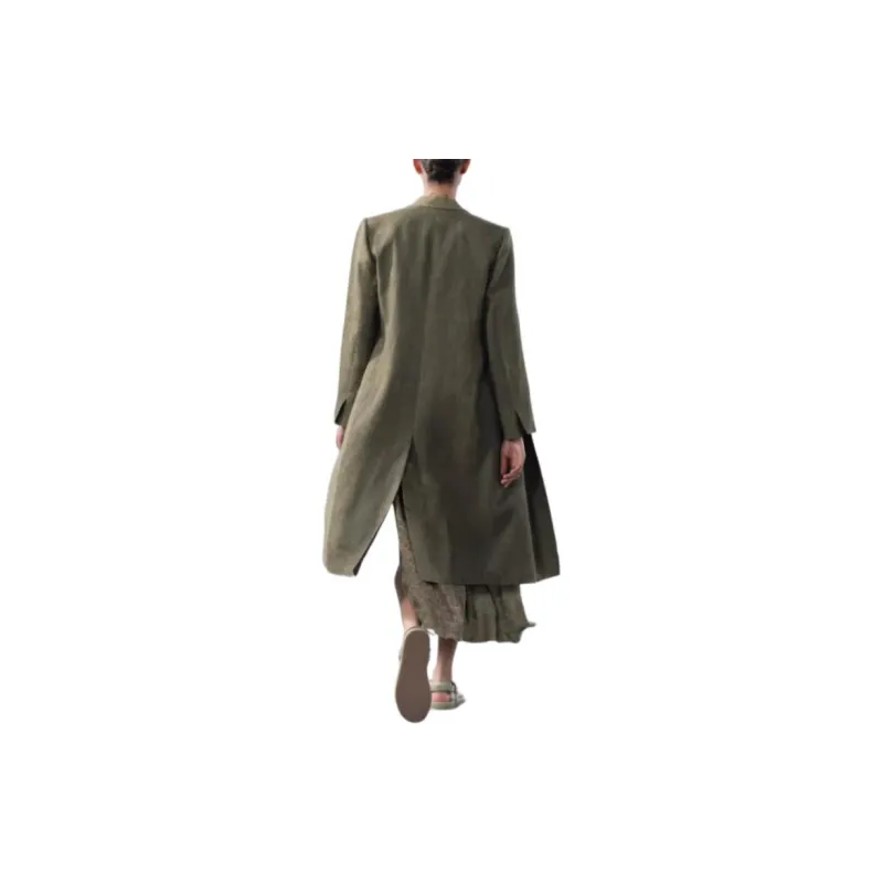 ZARA ZW Series Coat Women's Khaki-3