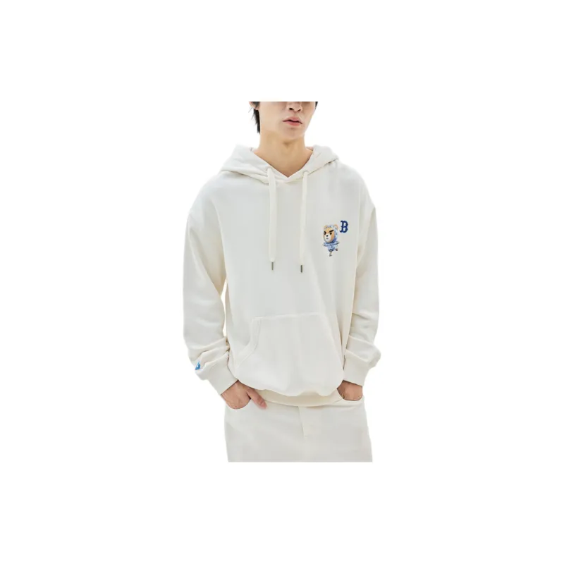 MLB Frown Bear Series Sweatshirt Unisex Dark Cream-3