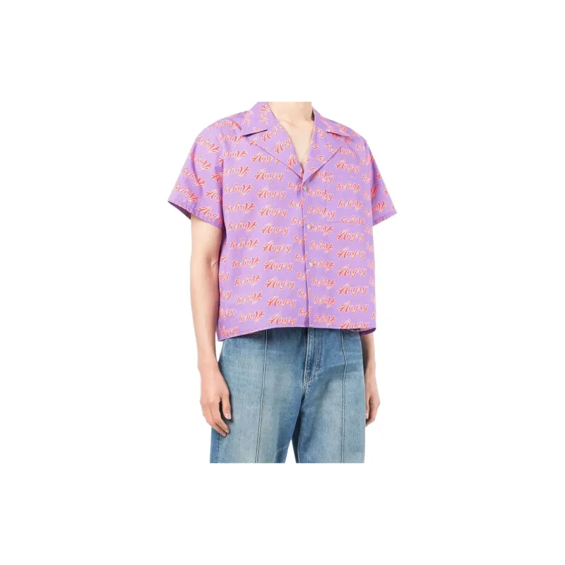 NATASHA ZINKO Slogan print Short sleeved Shirt-3