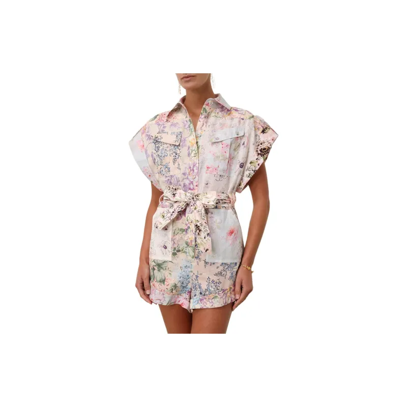 Zimmermann Halliday Cuffed Playsuit-5