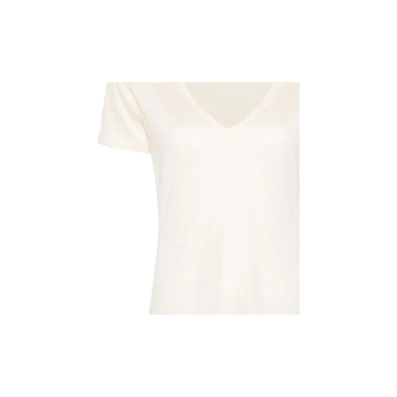 MC2 Saint Barth Eloise Logo Embroidered V Neck T Shirt-6
