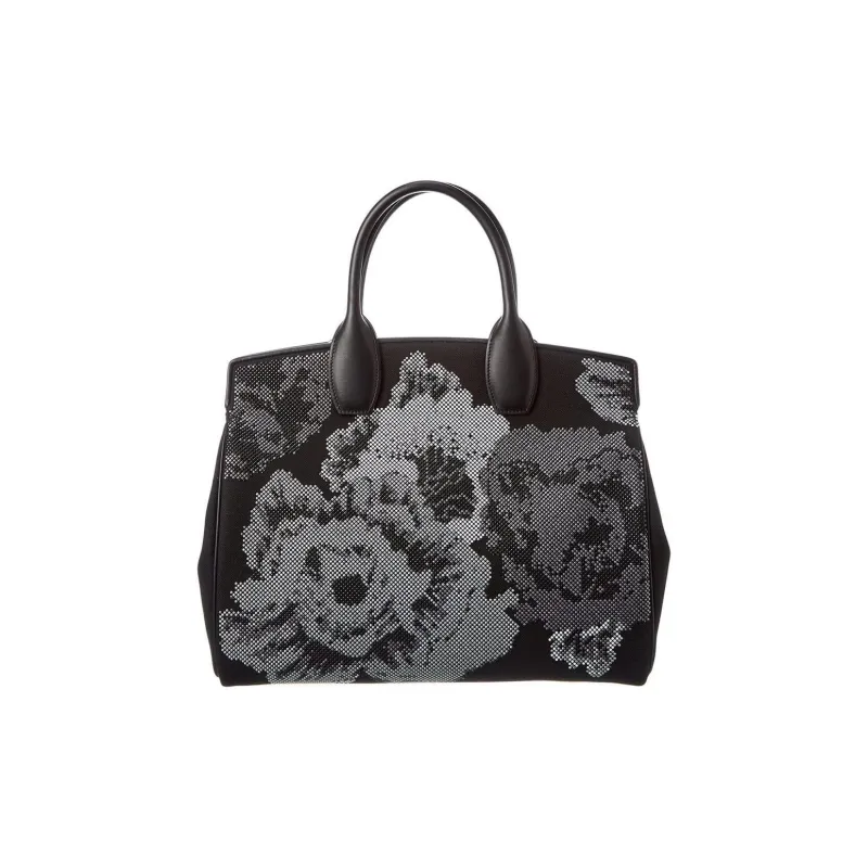 Ferragamo Studded Flower Soft Studio Shoulder Bag Multi-2