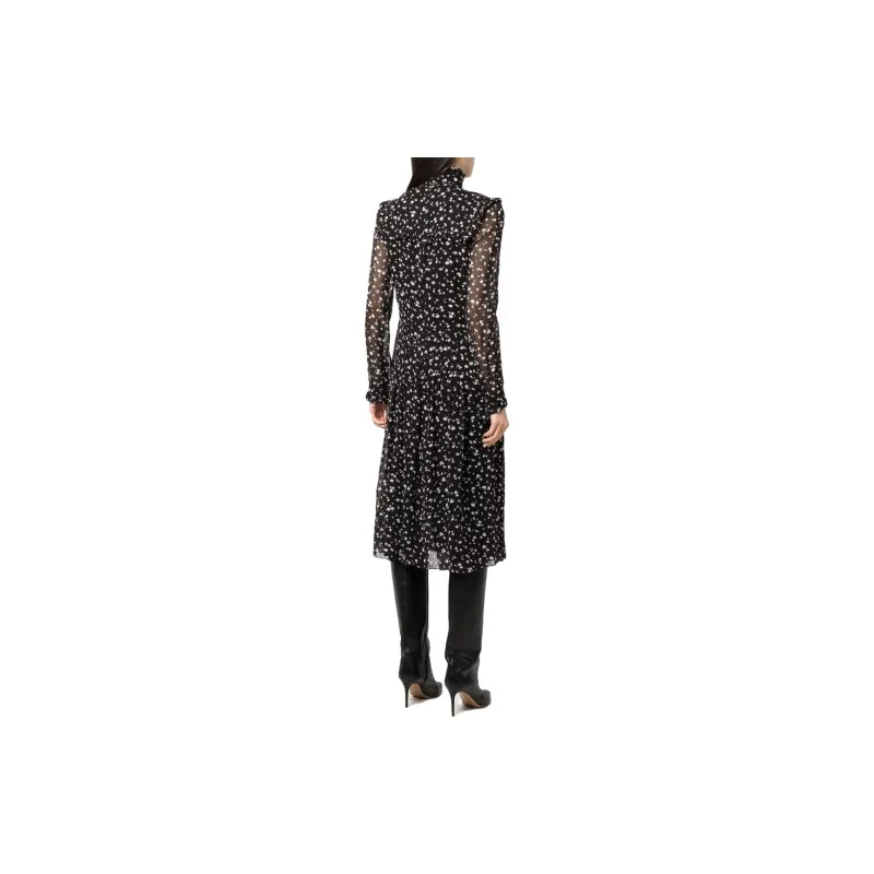 SAINT LAURENT Long Sleeved Dress Women's Black-2