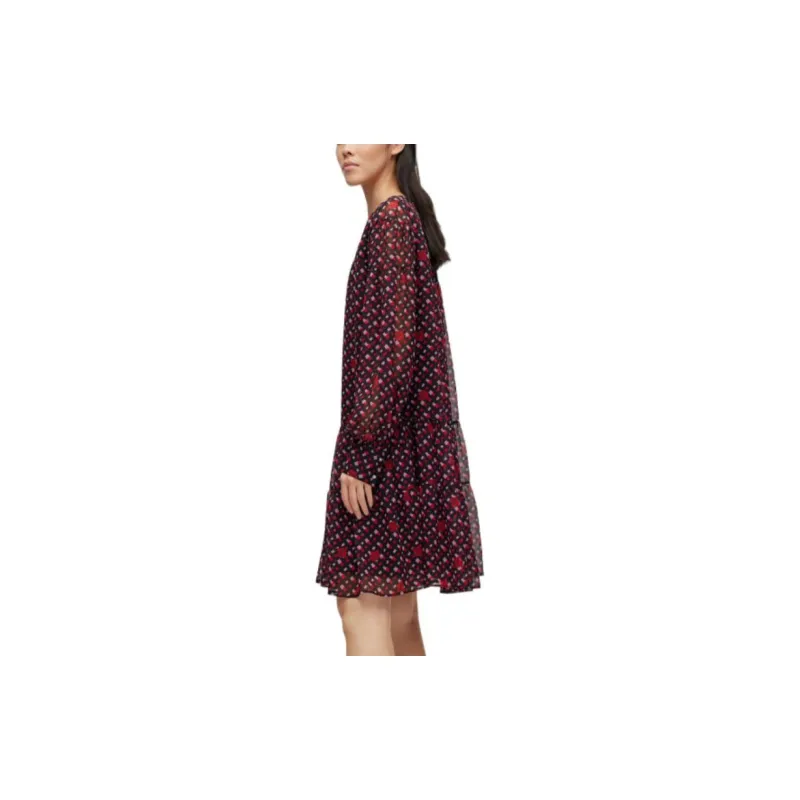 HUGO BOSS HUGO BOSS X LOONEY TUNES SS23 Long Sleeved Dresses Women's Black-2