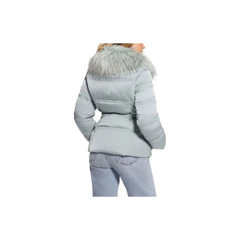GUESS Eco Marisol Belted Puffer Jacket Jackets Coats Women's Light Blue-2