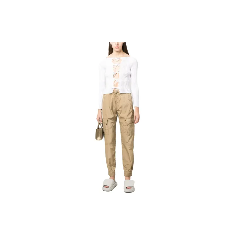 DIESEL Knitted Sweatpants Women's Light Beige-2