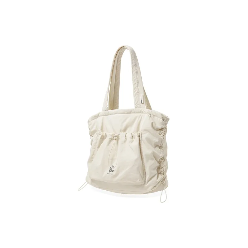 LIVEBOX EN DIRECT Nylon Shoulder Bag Large Size Women's Ecru/Gray/Khaki-0