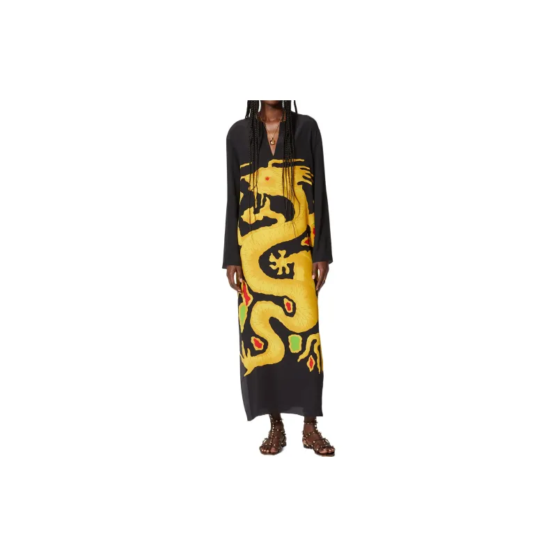 Valentino FW22 Long Sleeved Dress Women's Black-1