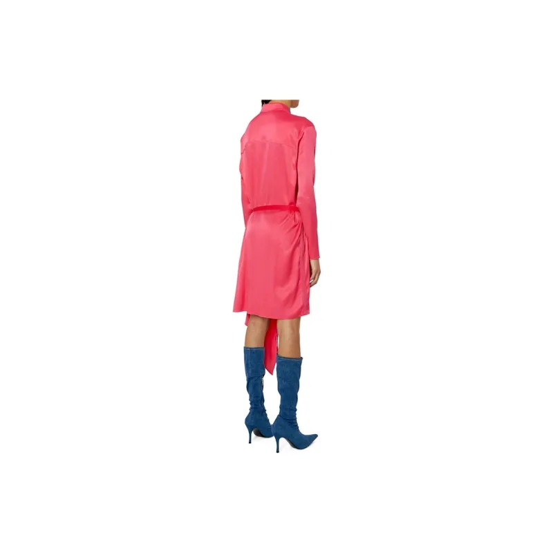 DIESEL Long Sleeved Dresses Women's Red-2