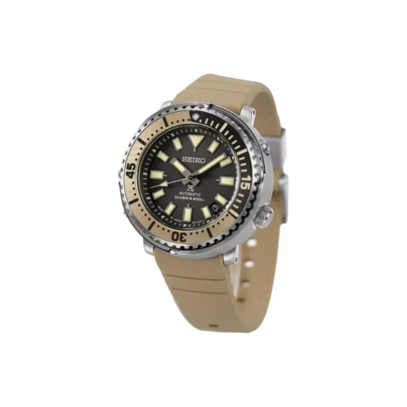 SEIKO Prospe Collection Automatic Mechanical Movement Silicone Strap Watch Men's Watches Black Dial-3