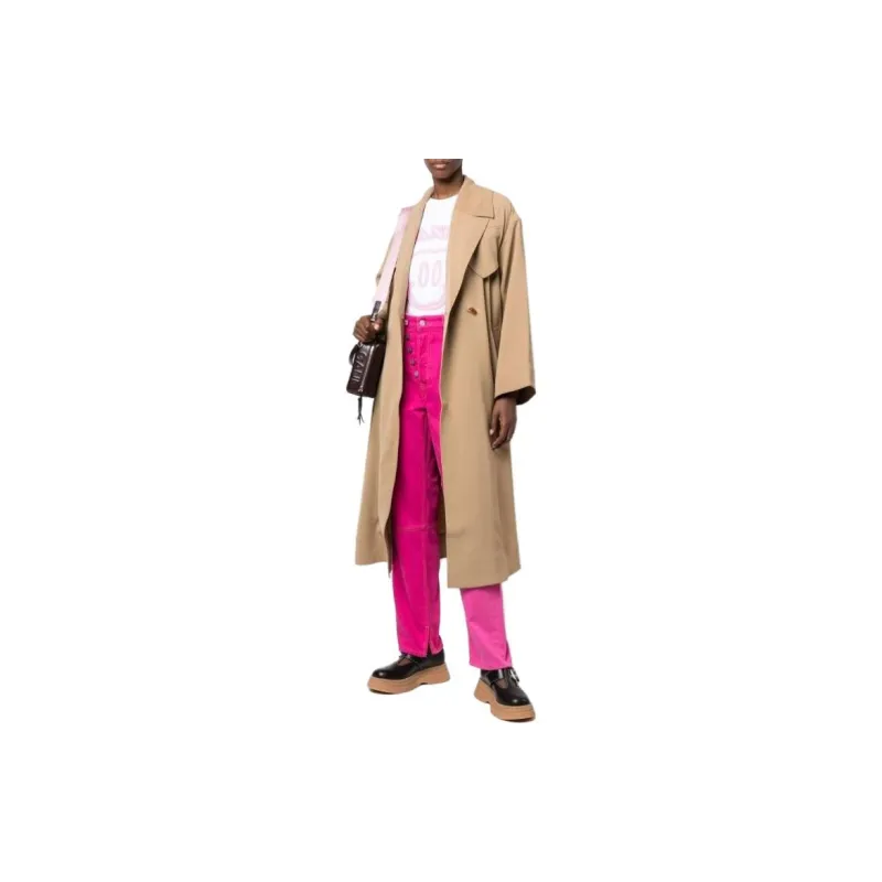 GANNI Trench Coats Women's Camel-1