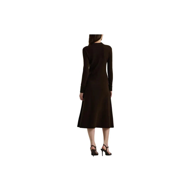 LAUREN RALPH LAUREN FW24 Long Sleeved Dress Women's Circuit Brown-2