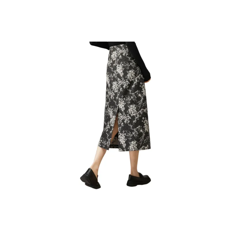 YALIDA Casual Long Skirts Women's Black-2