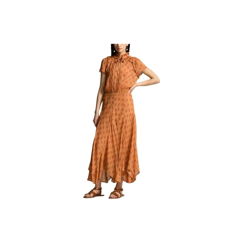 Polo Ralph Lauren SS24 Short-Sleeved Dresses Women's Brown-1