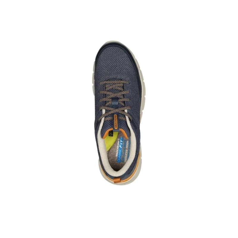 Skechers Del Retto Durable Breathable Low-Top Running Shoes Men's Marine Blue-2