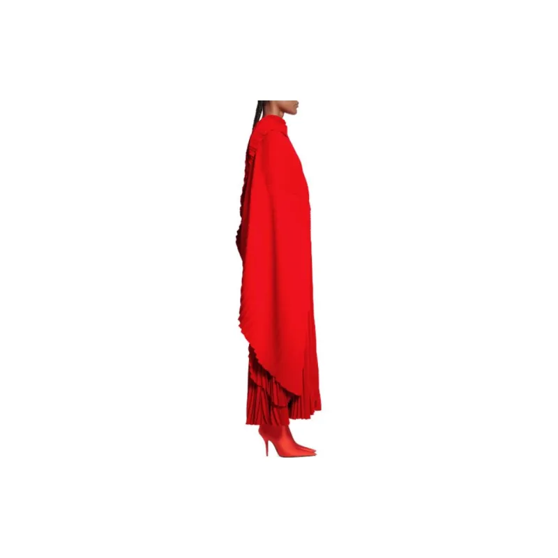 Balenciaga Long-Sleeved Dresses Women's Red-3