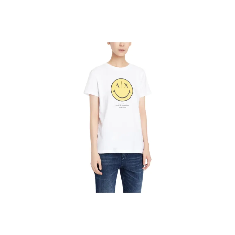 Smileyworld X ARMANI EXCHANGE ARMANI EXCHANGE X SmileyWorld T-Shirts Women's White-2