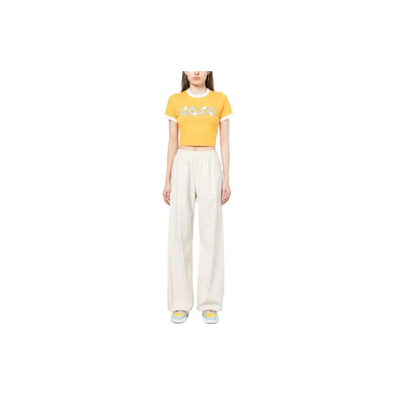 CASABLANCA Jeu De Tennis Baby Ringer T Shirt 'Yellow'-1