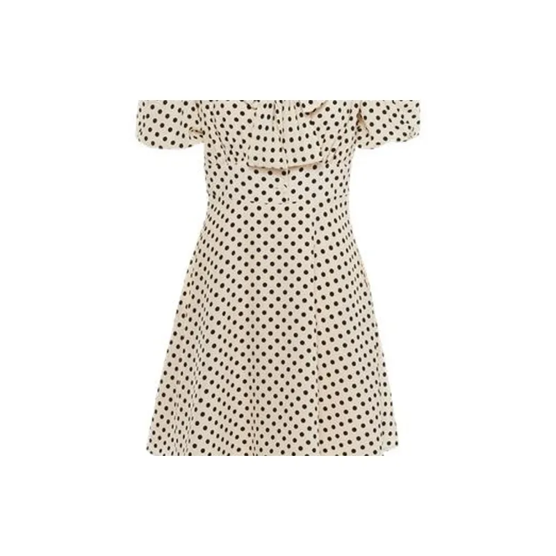 MIU MIU Short Sleeved Dress Women's Yellow-4