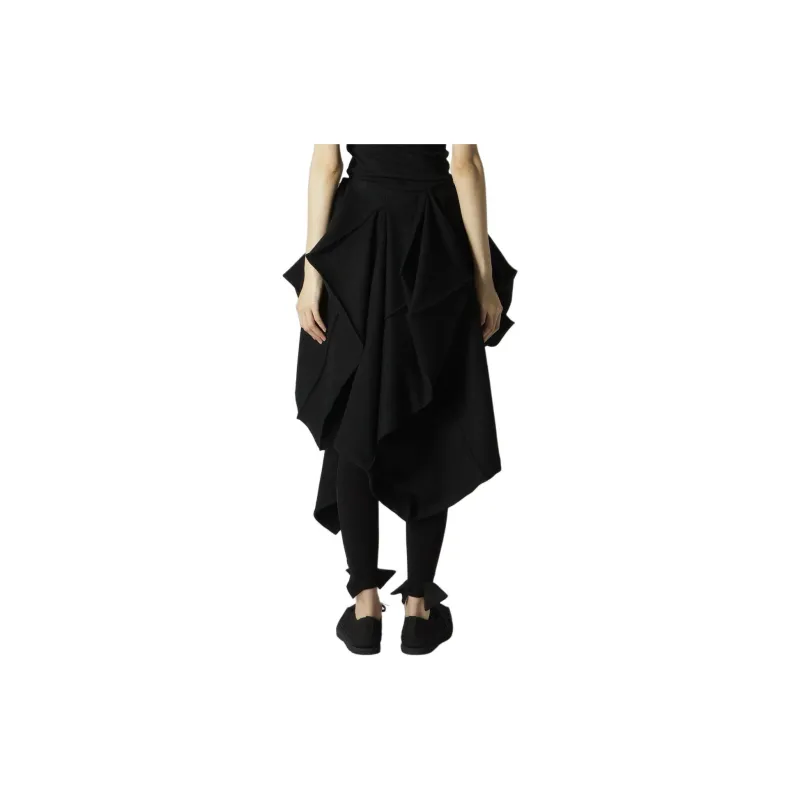 Yohji Yamamoto Melton Asm Box Detail Skirt-3