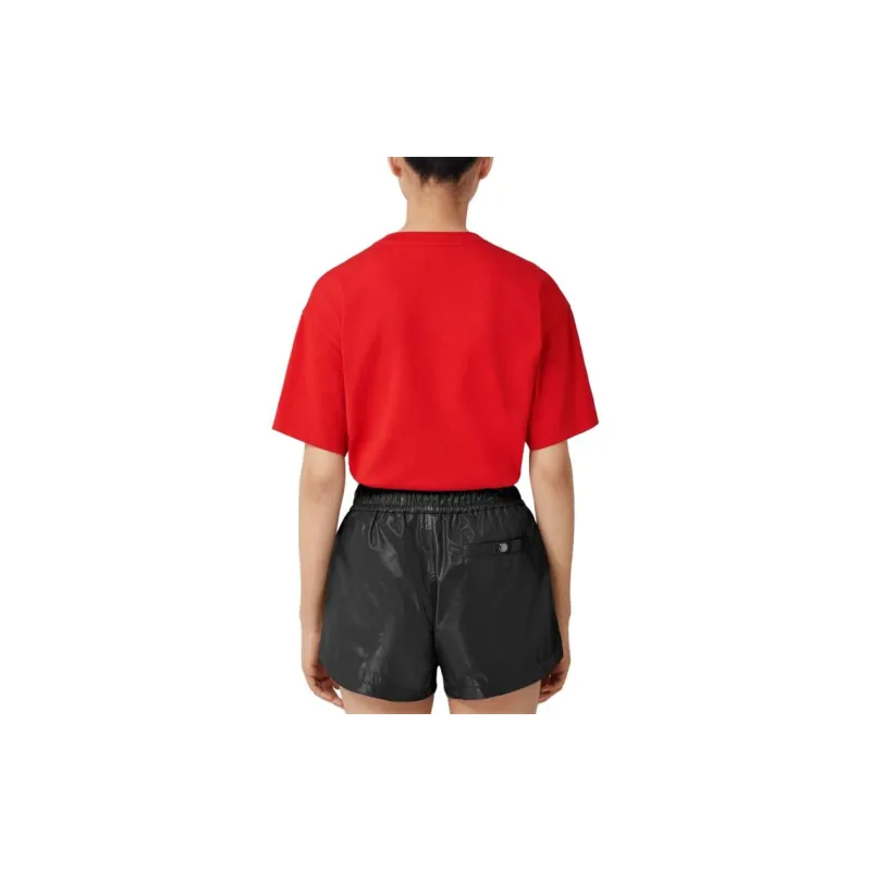 Burberry SS23 Drop Shoulder Sleeve T Shirt Women's Red-3