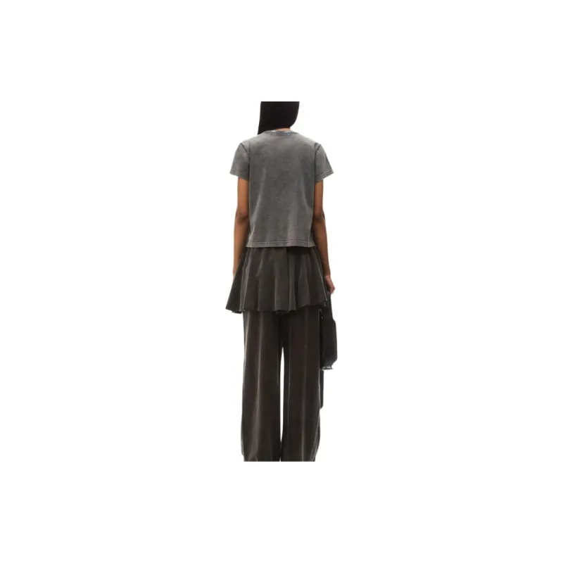 Alexander Wang Blade Logo Shrunken Tee Washed Cedar-2