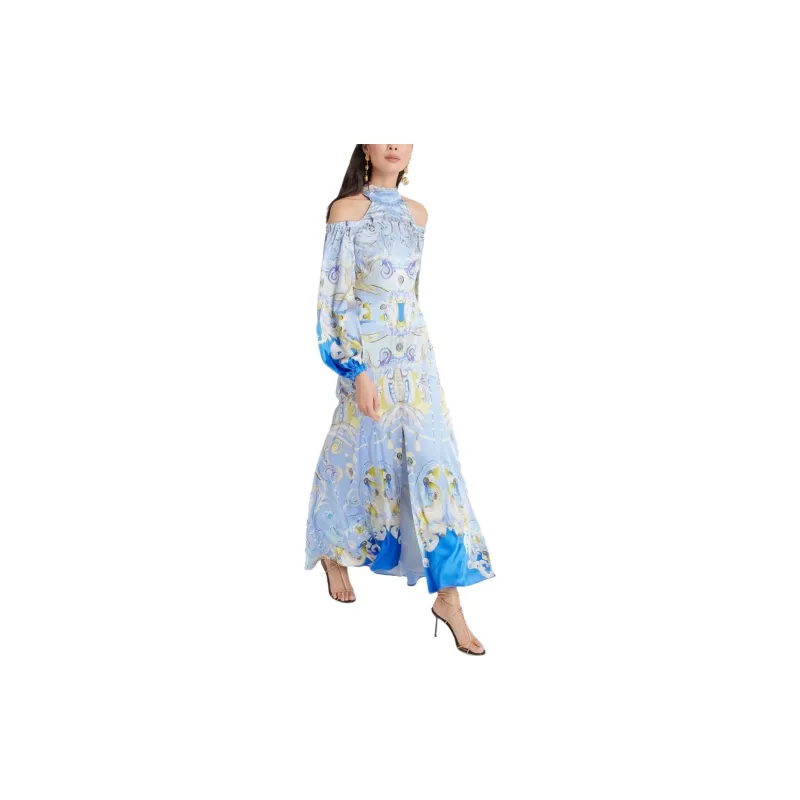 Temperley London Carline print Cold Shoulder Dress-3