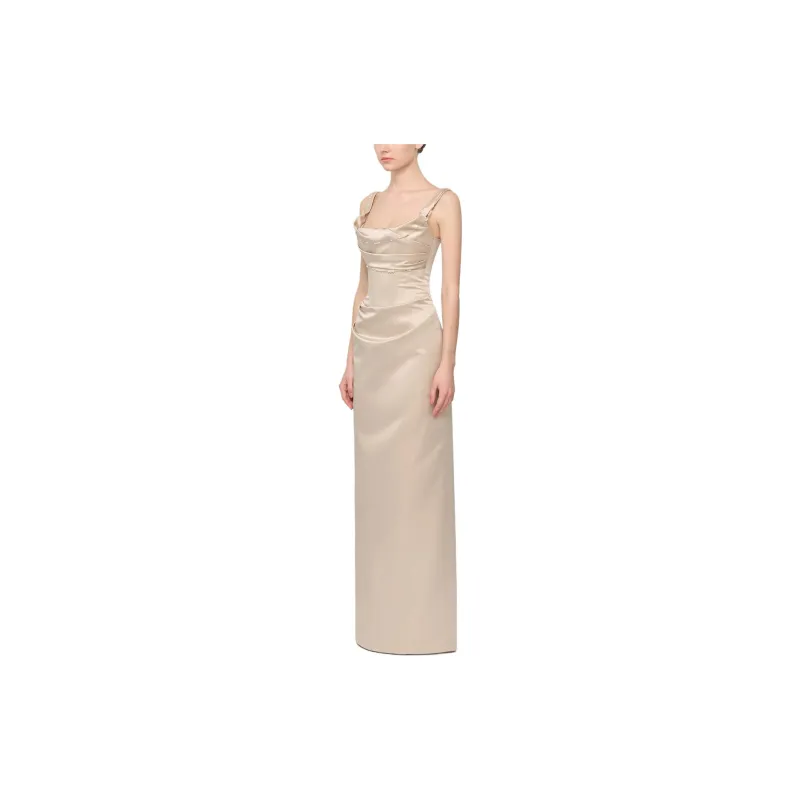 MONTSAND FW24 Cadence Dress Slip Dresses Women's Beige-3