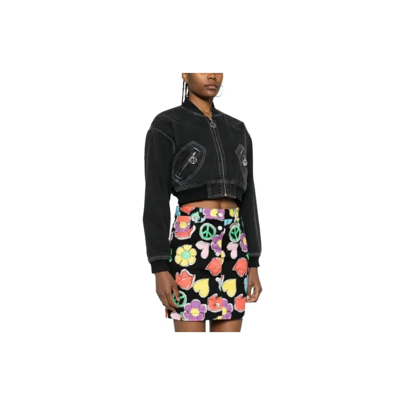 MOSCHINO Denim Bomber Jacket-3