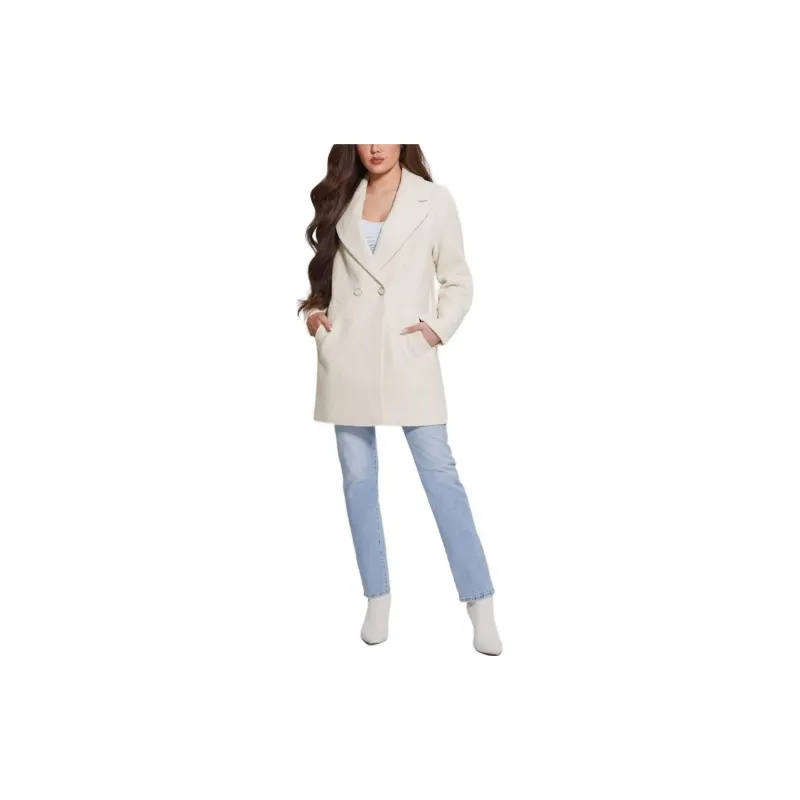 GUESS Ginny Coat Coats Women's Ivory-3