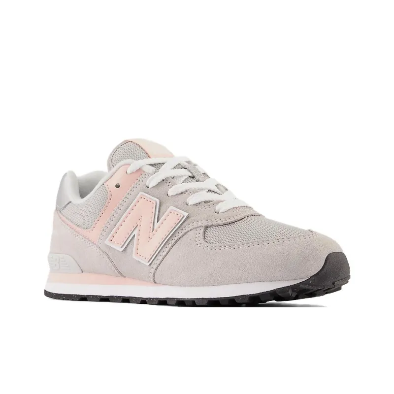 New Balance NB 570 Core Cushioning, Wear Resistant Low Top Kids' Running Shoes Gray Pink Teenagers-2