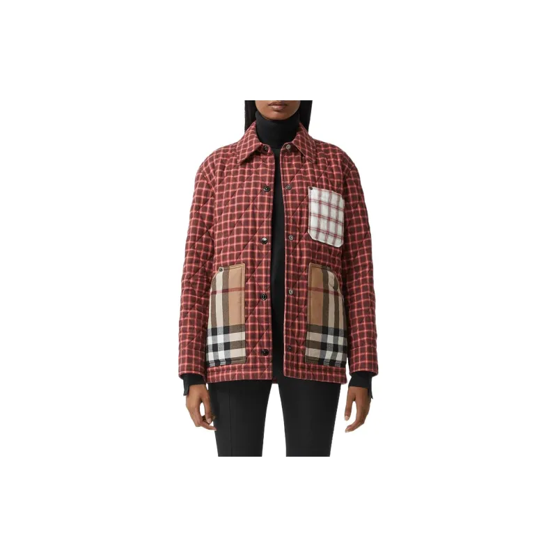 Burberry Jackets Women's Red-1