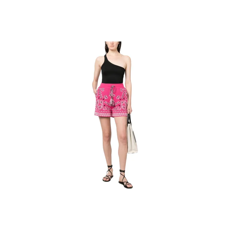 Alanui Bandana Patterned Drawstring Shorts-3