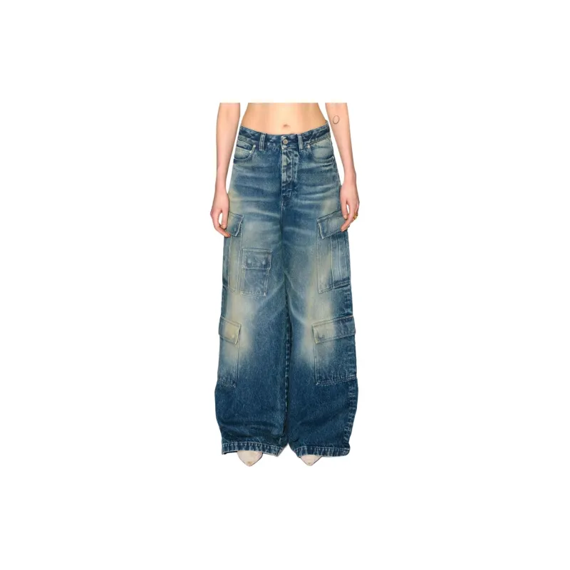 AMBUSH Denim Cargo Pants 'Blue'-2