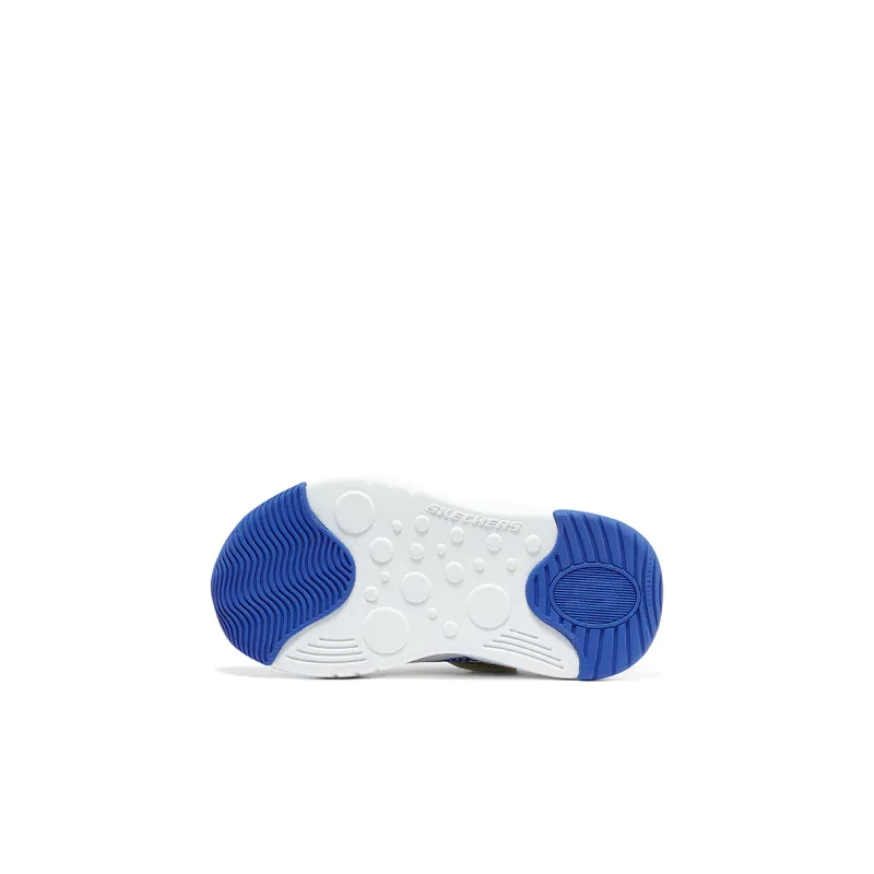 Skechers Kids Anti Kick, Breathable, Slip Resistant Low Top Toddler Shoes White Blue Infant And Toddler-5